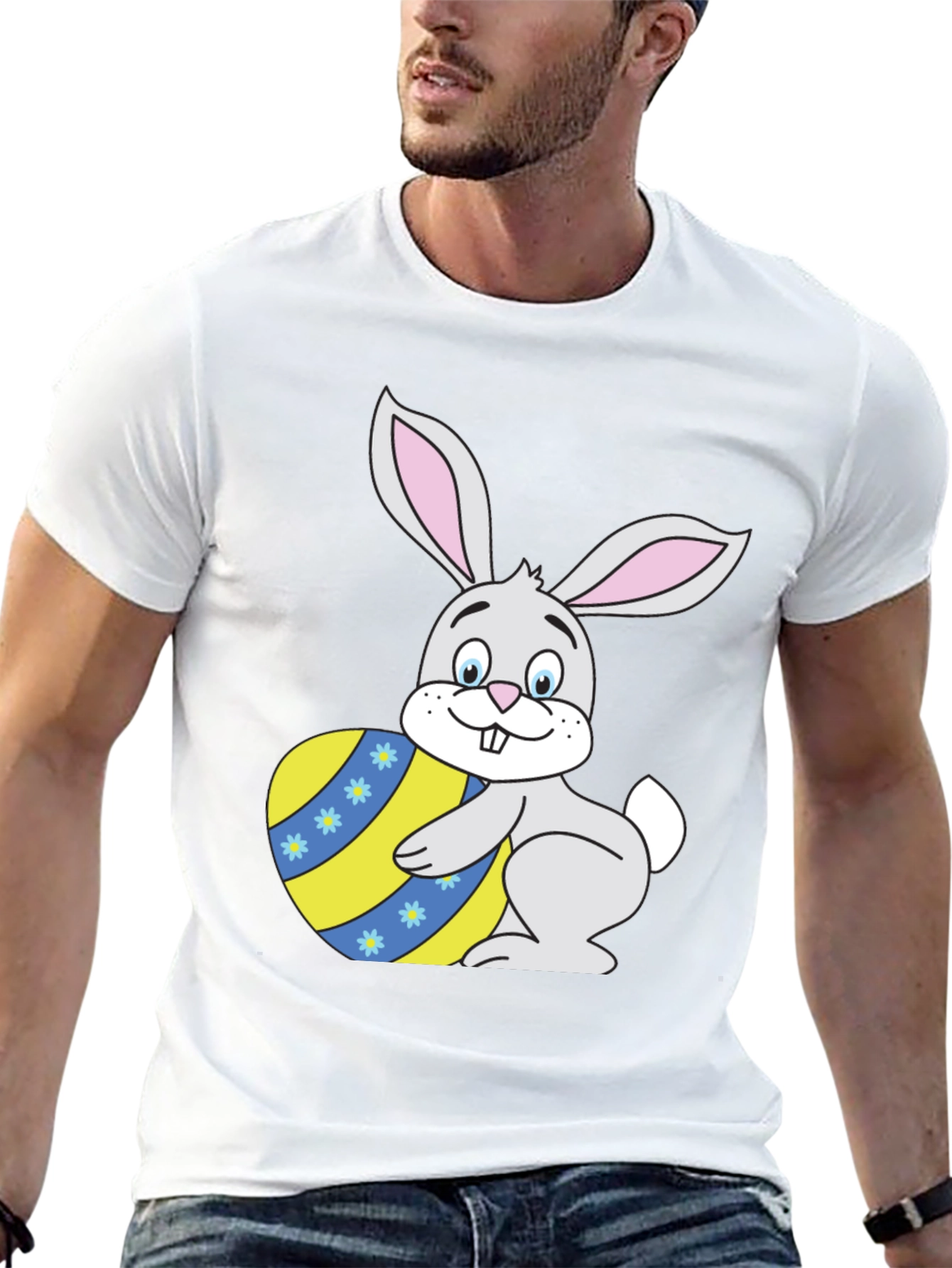 Easter Bunny with Egg T-Shirt - Festive Apparel