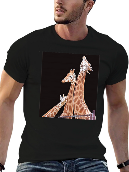 Giraffe Family Graphic T-Shirt