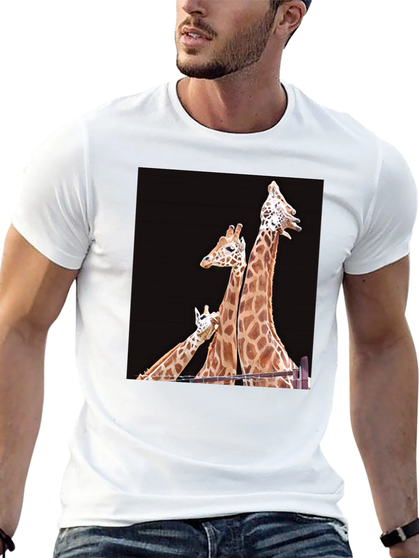 Giraffe Family Graphic T-Shirt