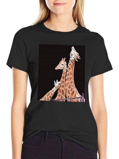 Giraffe Family Graphic T-Shirt