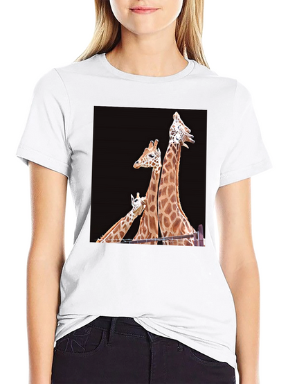 Giraffe Family Graphic T-Shirt