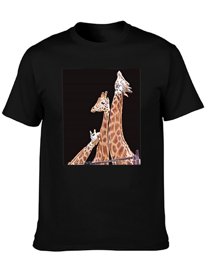 Giraffe Family Graphic T-Shirt