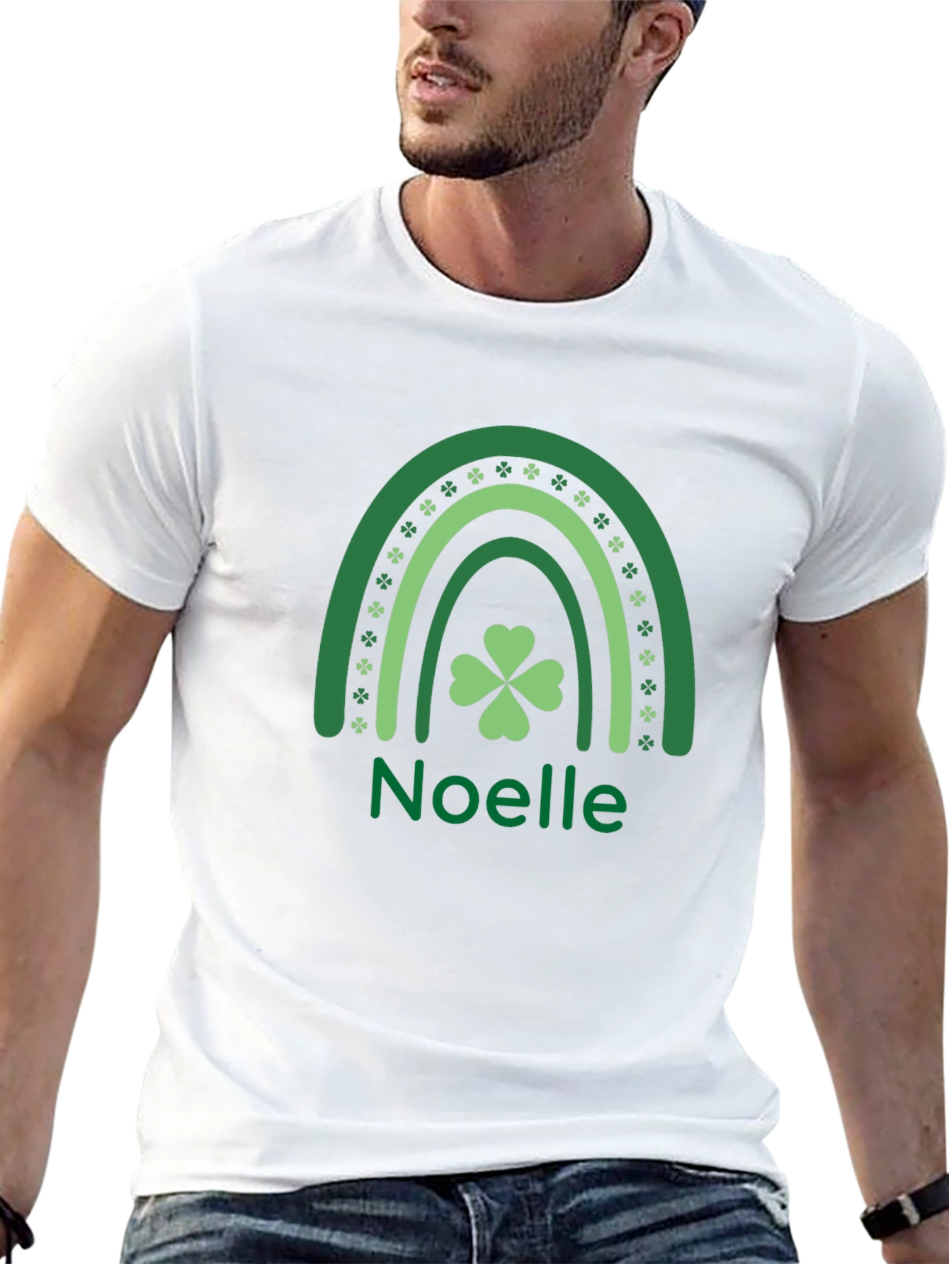 St. Patricks Day Rainbow Clover Tee