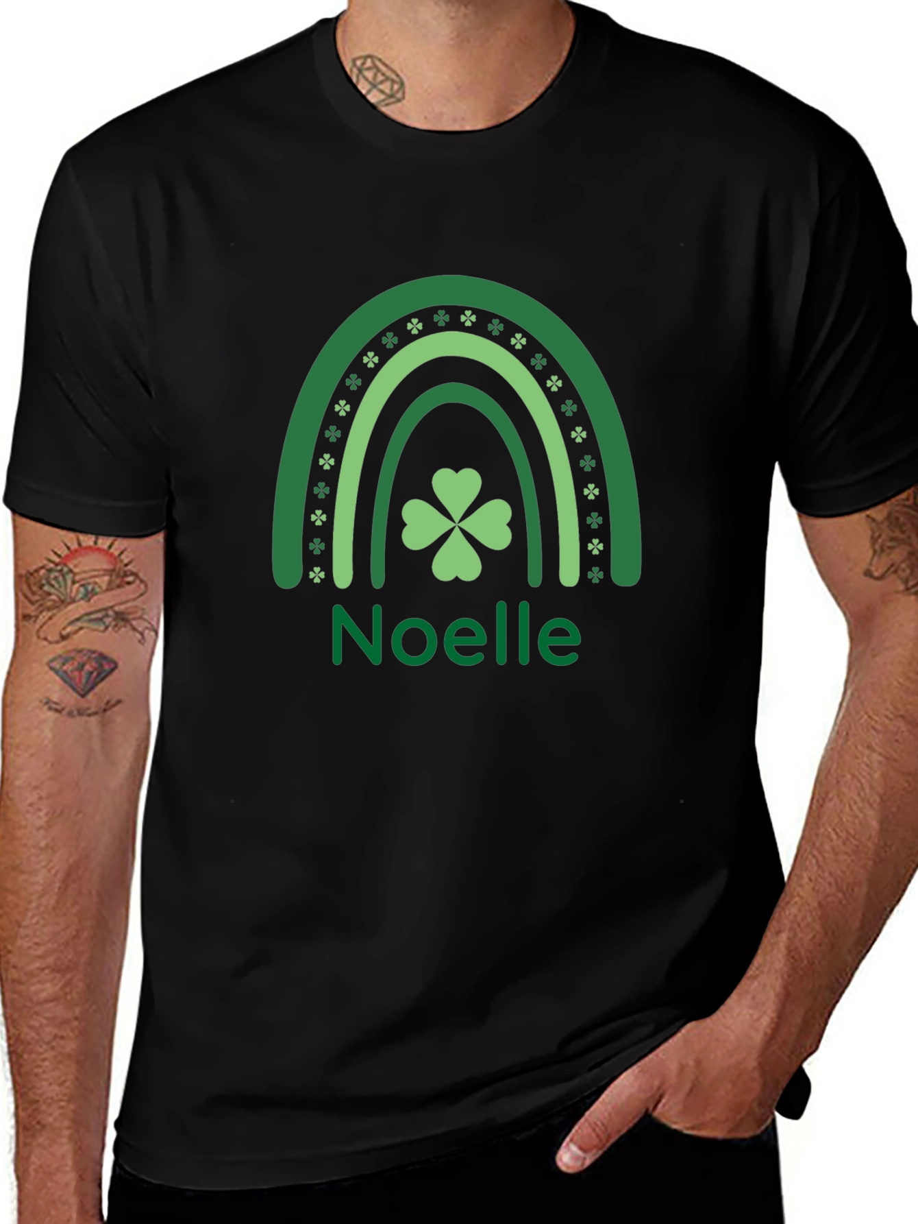 St. Patricks Day Rainbow Clover Tee