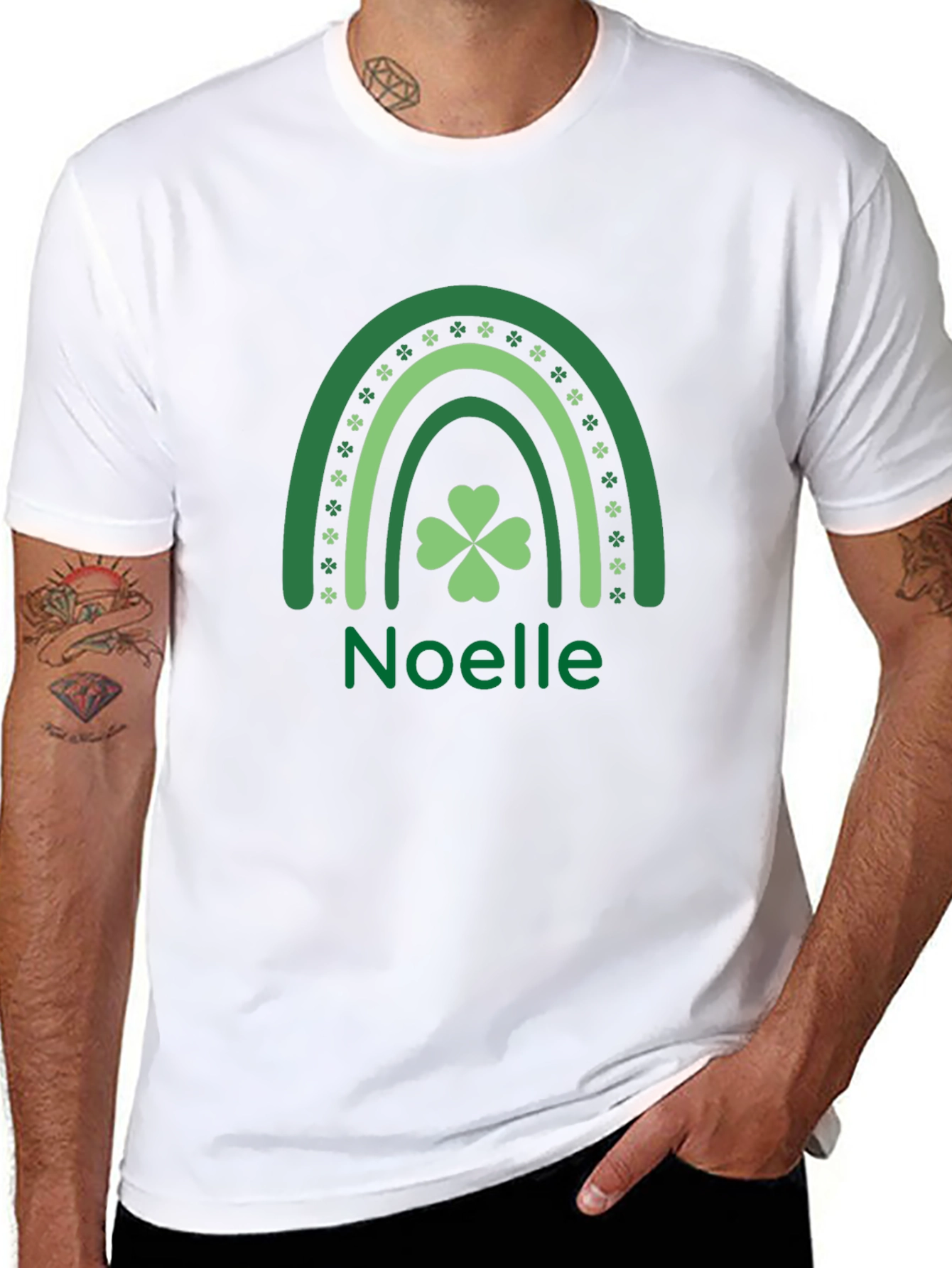 St. Patricks Day Rainbow Clover Tee