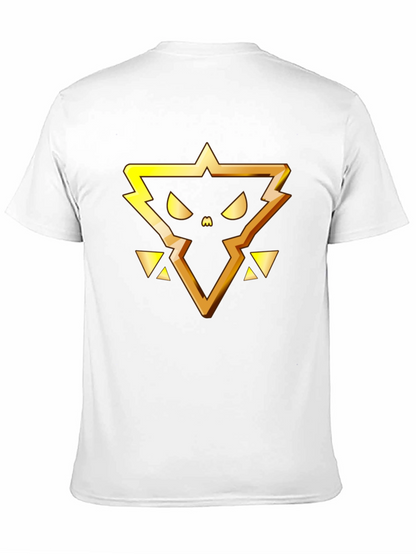 Golden Emblem Black T-Shirt - Modern Graphic Tee