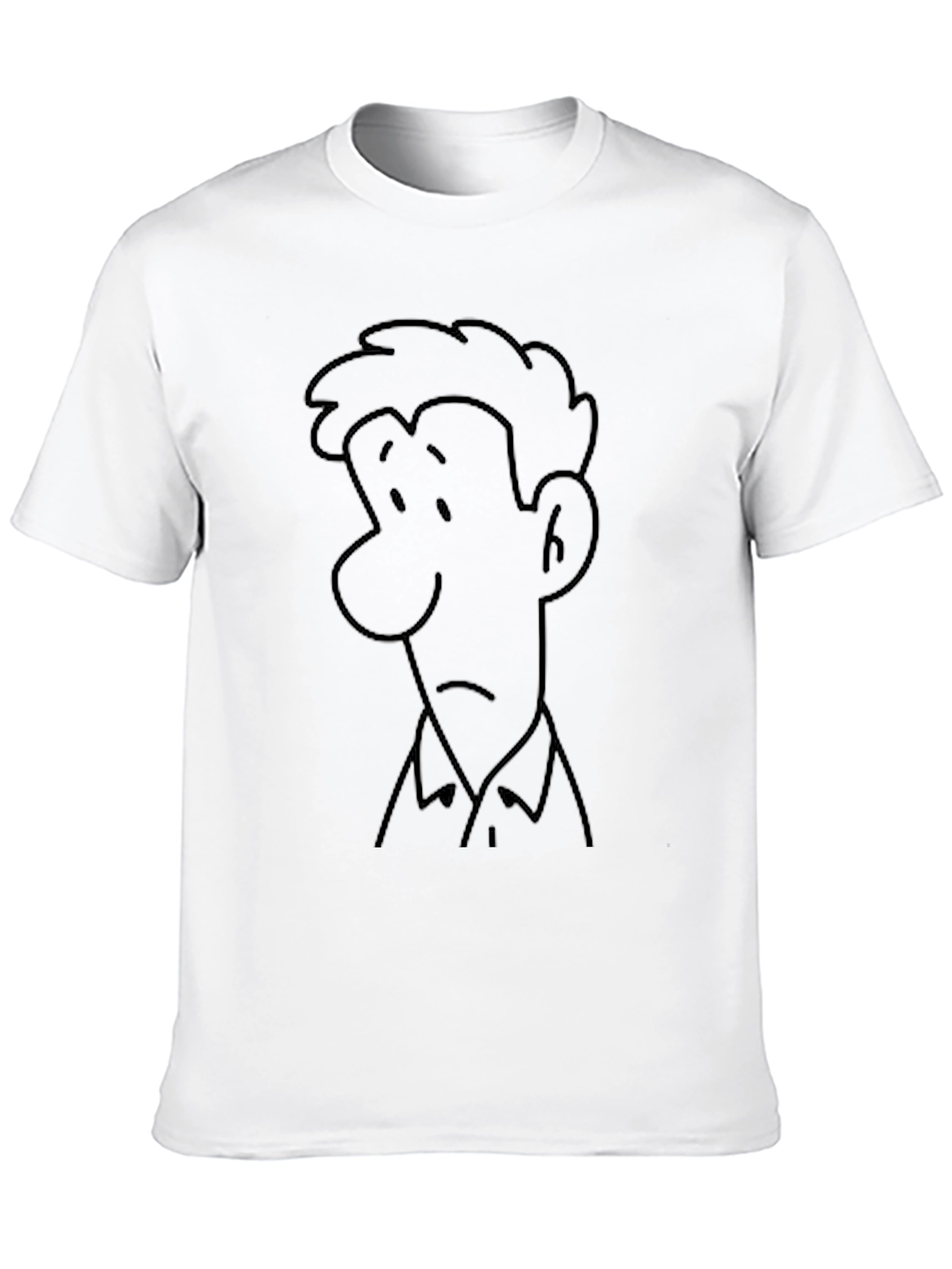 Cartoon Face Graphic Black Tee
