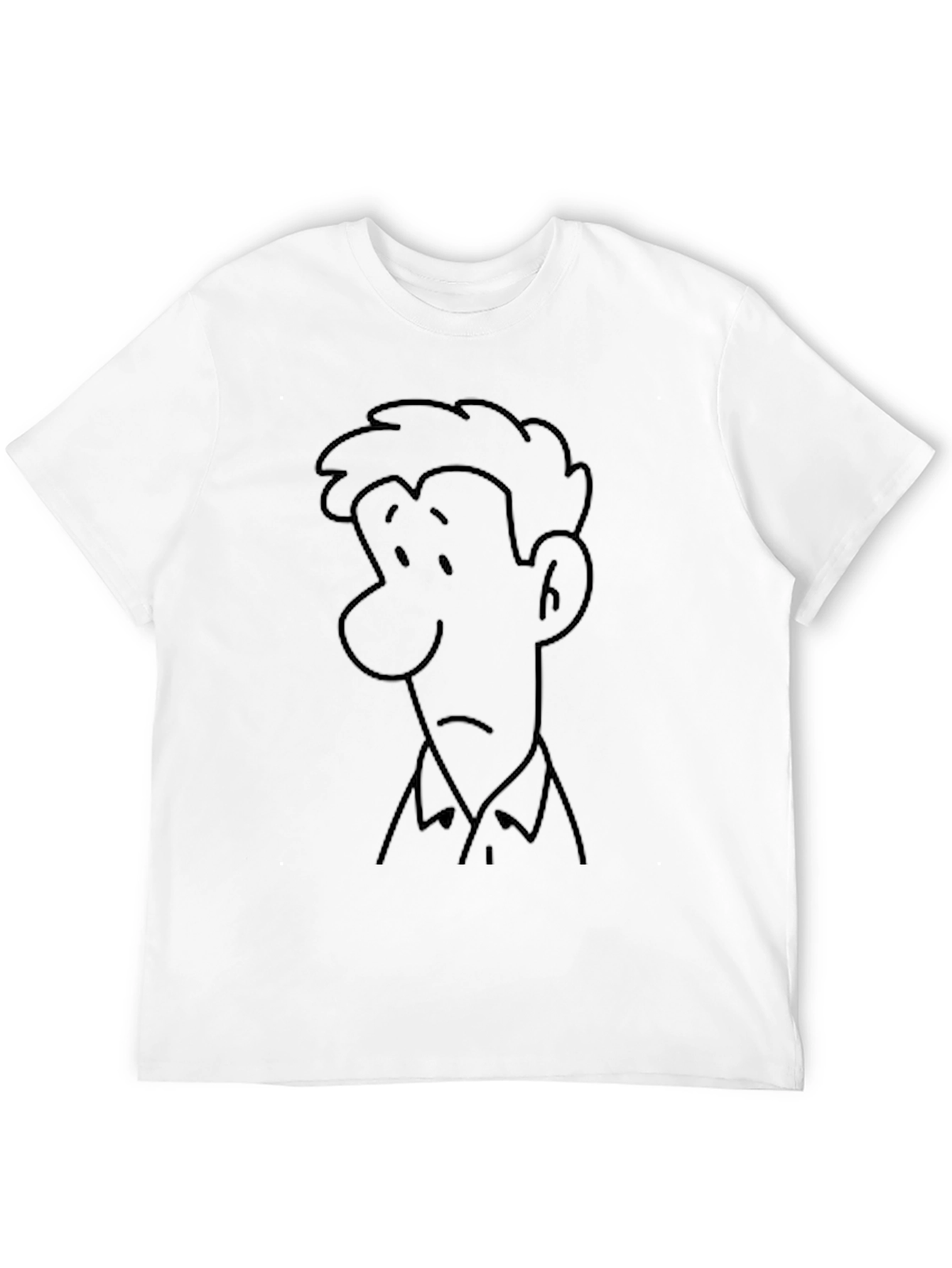 Cartoon Face Graphic Black Tee