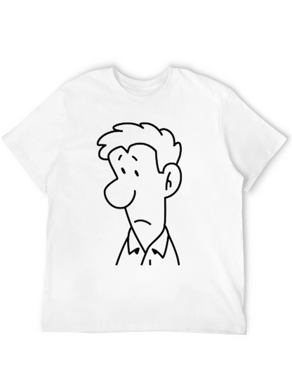 Cartoon Face Graphic Black Tee