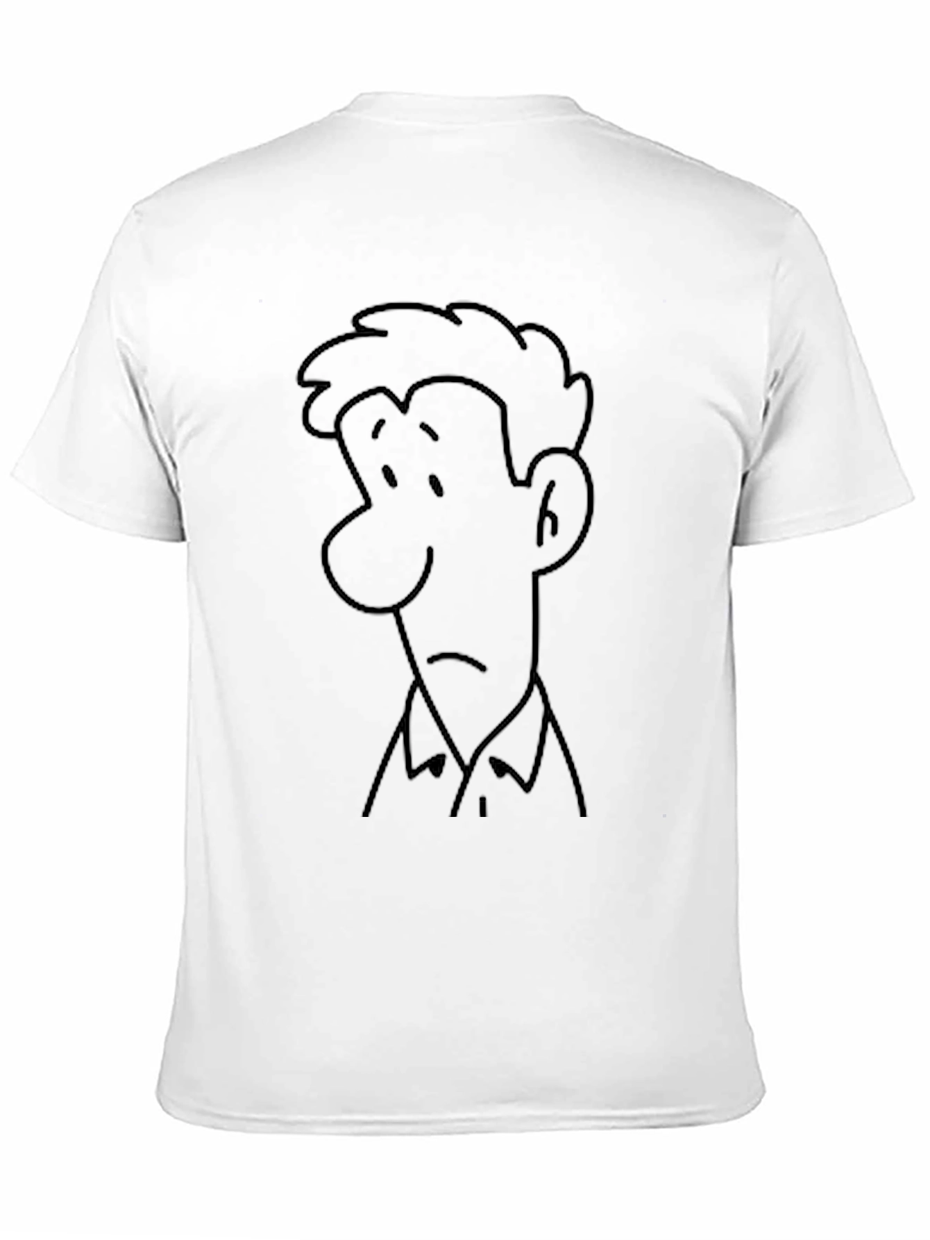 Cartoon Face Graphic Black Tee