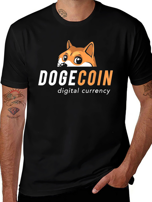 Dogecoin Digital Currency Graphic Tee - Black