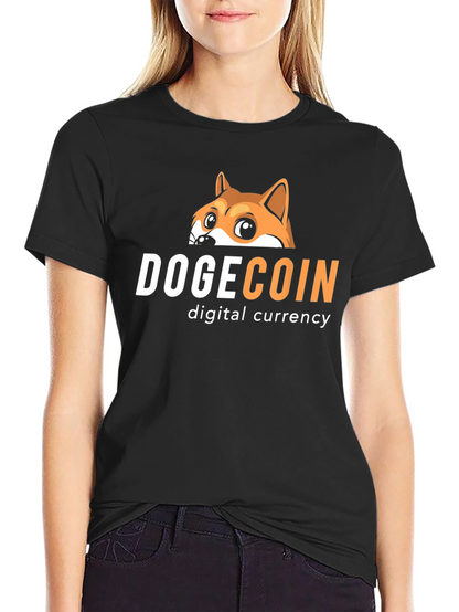 Dogecoin Digital Currency Graphic Tee - Black