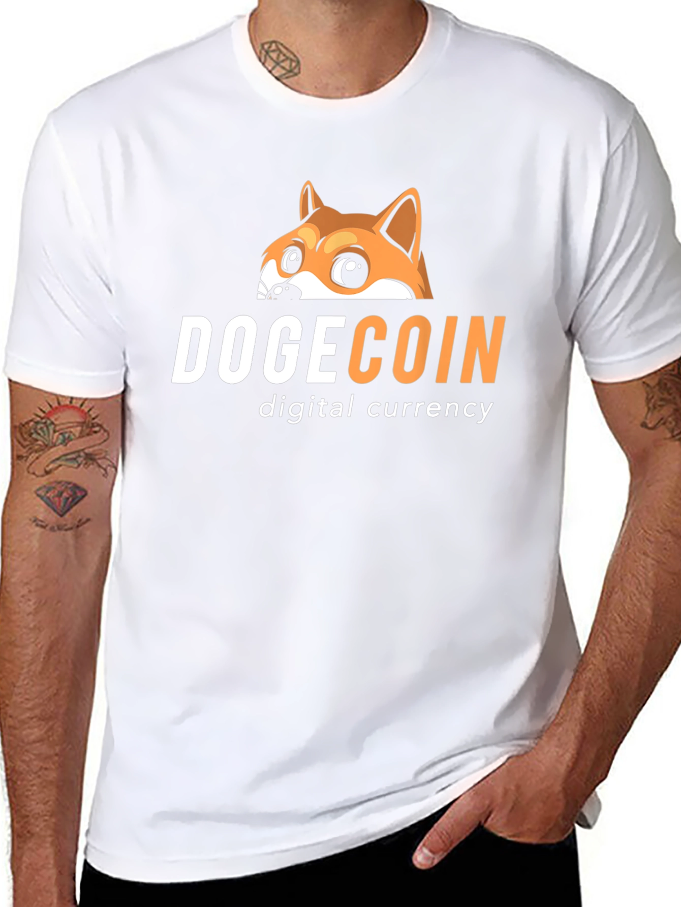 Dogecoin Digital Currency Graphic Tee - Black