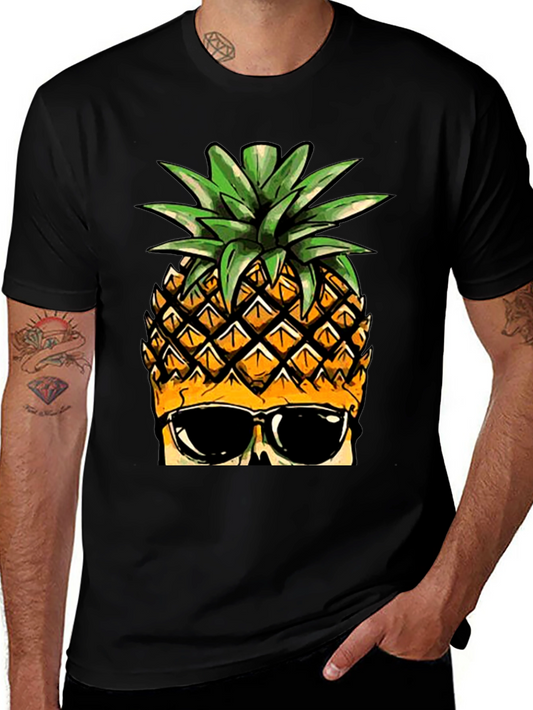 Cool Pineapple Graphic Tee - Black T-Shirt