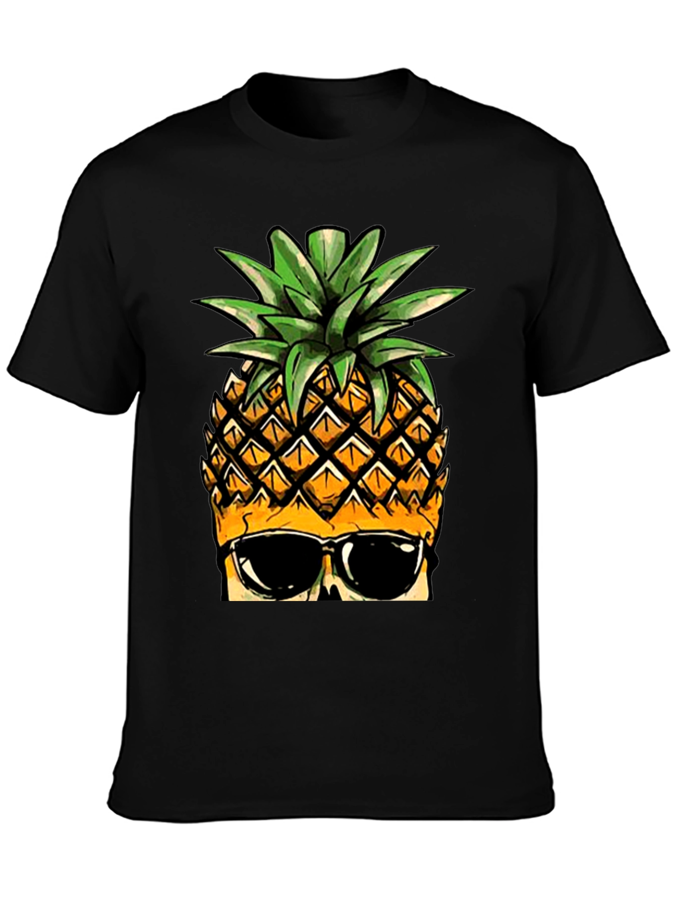 Cool Pineapple Graphic Tee - Black T-Shirt
