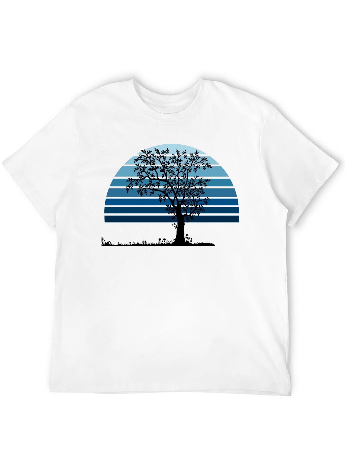 Sunset Tree Graphic Tee - Nature Lovers Black T-Shirt