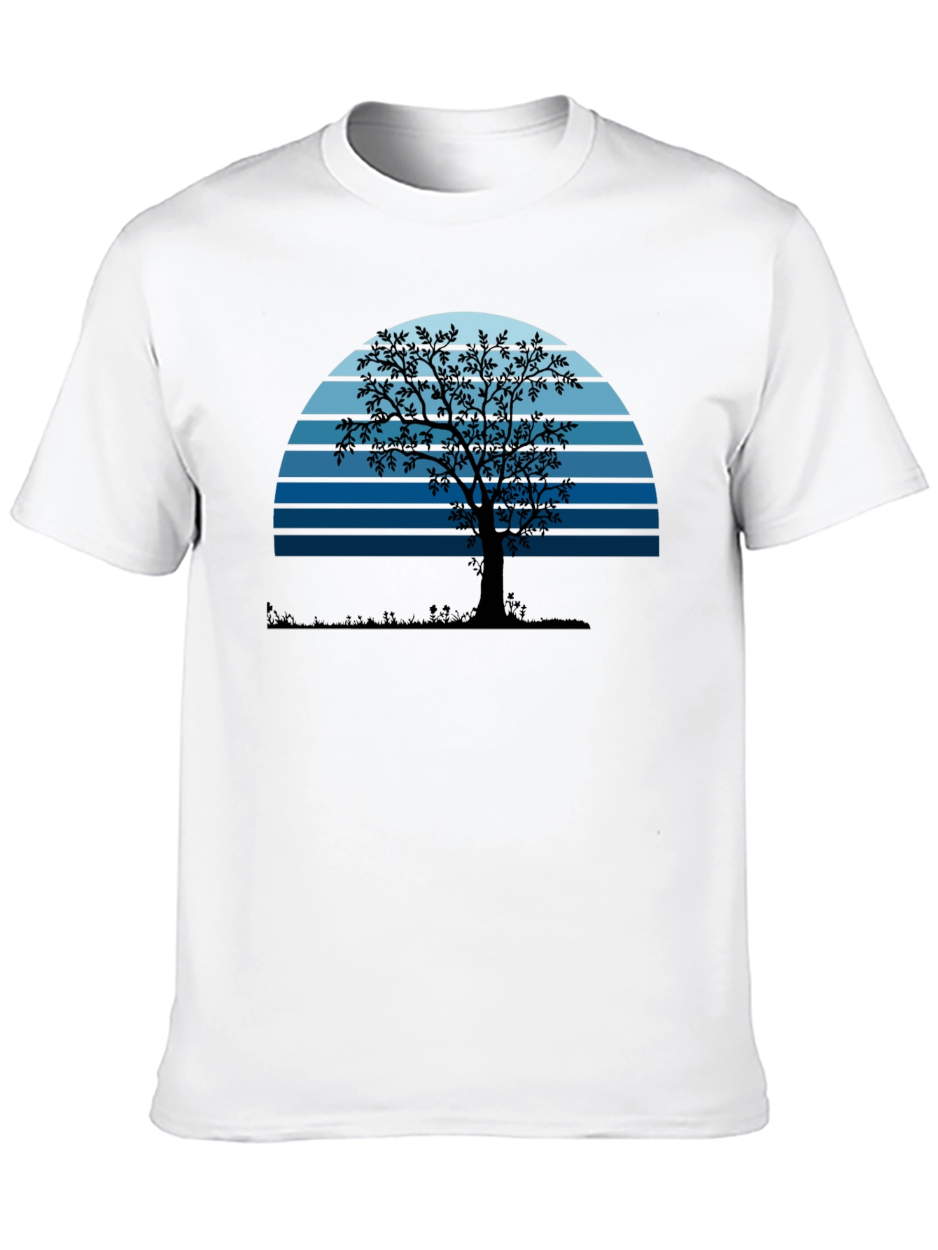 Sunset Tree Graphic Tee - Nature Lovers Black T-Shirt