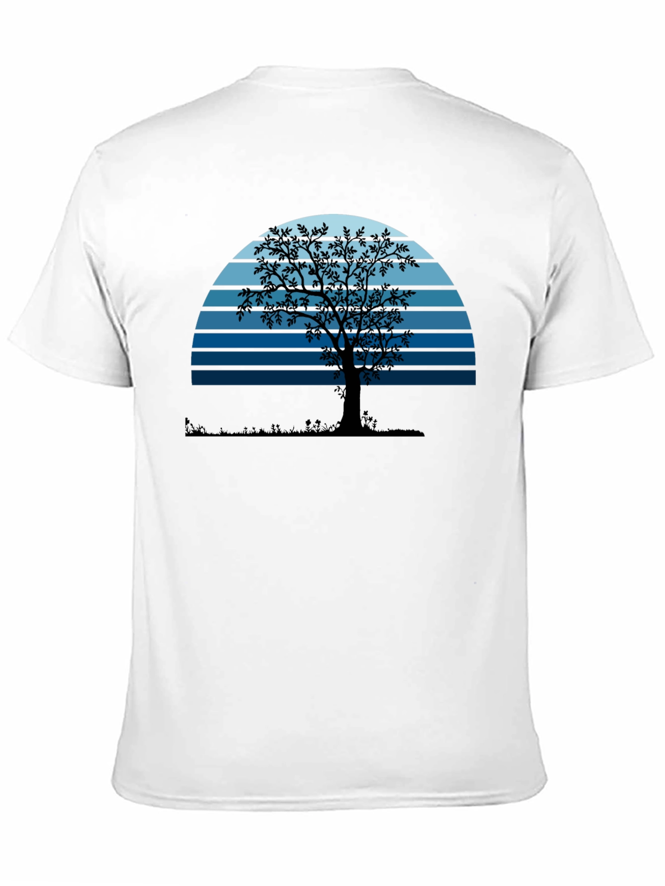 Sunset Tree Graphic Tee - Nature Lovers Black T-Shirt