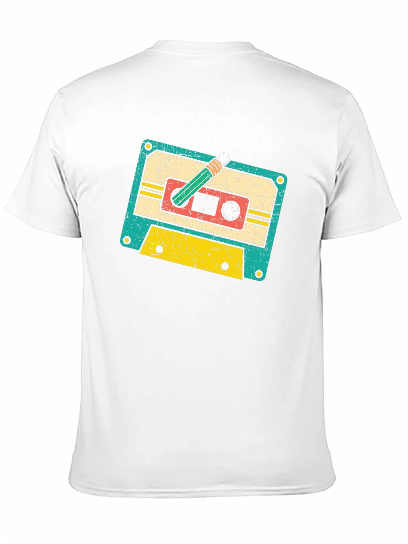 Retro Cassette Tape & Pencil Graphic Tee