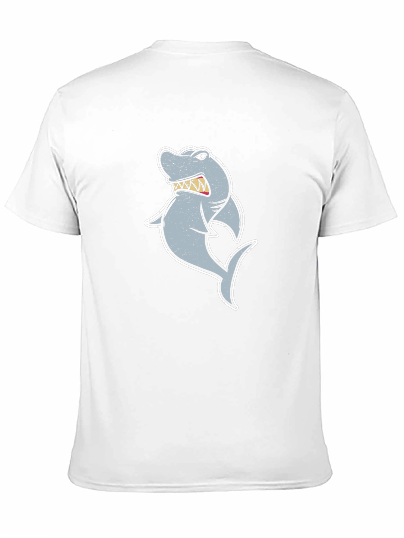 Cartoon Shark Graphic Tee - Black