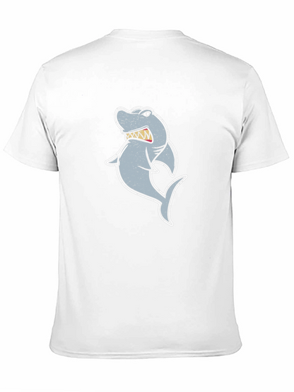 Cartoon Shark Graphic Tee - Black
