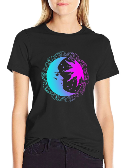 Sun & Moon Graphic Tee - Cosmic Comfort