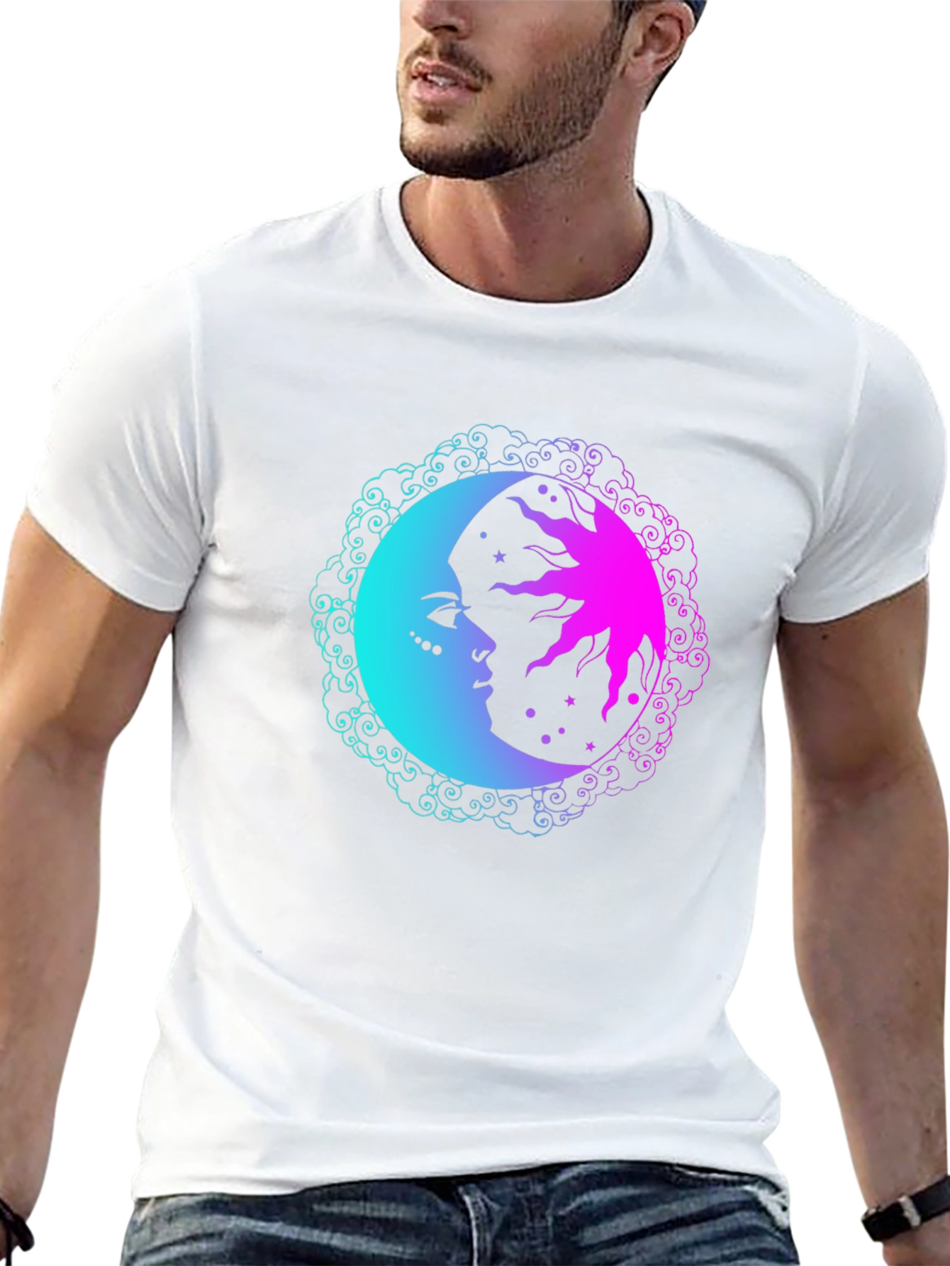 Sun & Moon Graphic Tee - Cosmic Comfort
