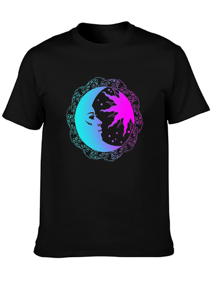 Sun & Moon Graphic Tee - Cosmic Comfort
