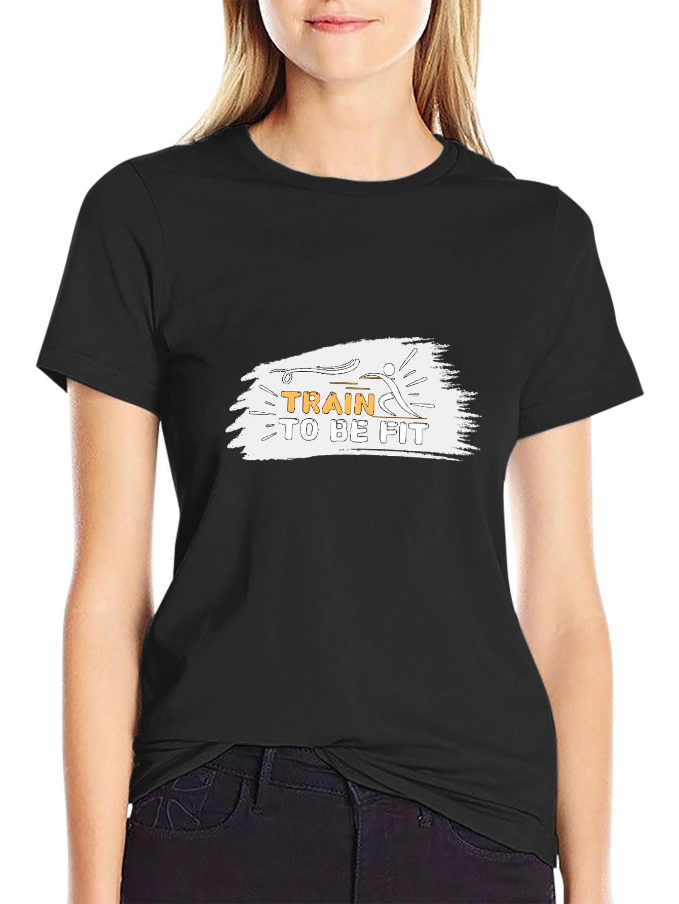 Train to be Fit Black Graphic Tee