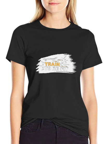 Train to be Fit Black Graphic Tee