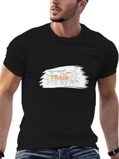 Train to be Fit Black Graphic Tee
