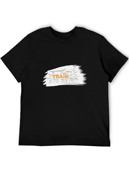 Train to be Fit Black Graphic Tee
