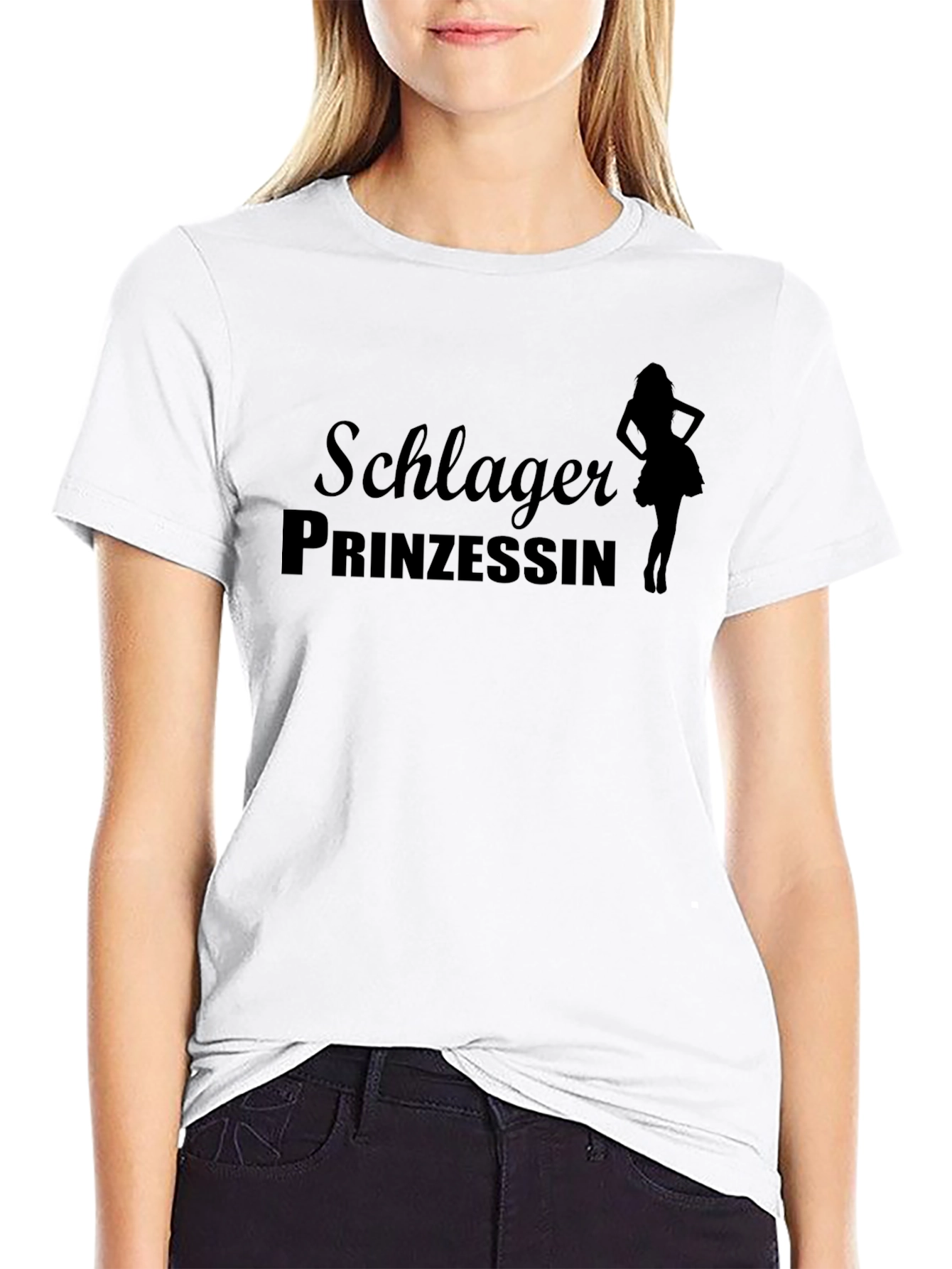 Schlager Prinzessin Black Graphic T-Shirt
