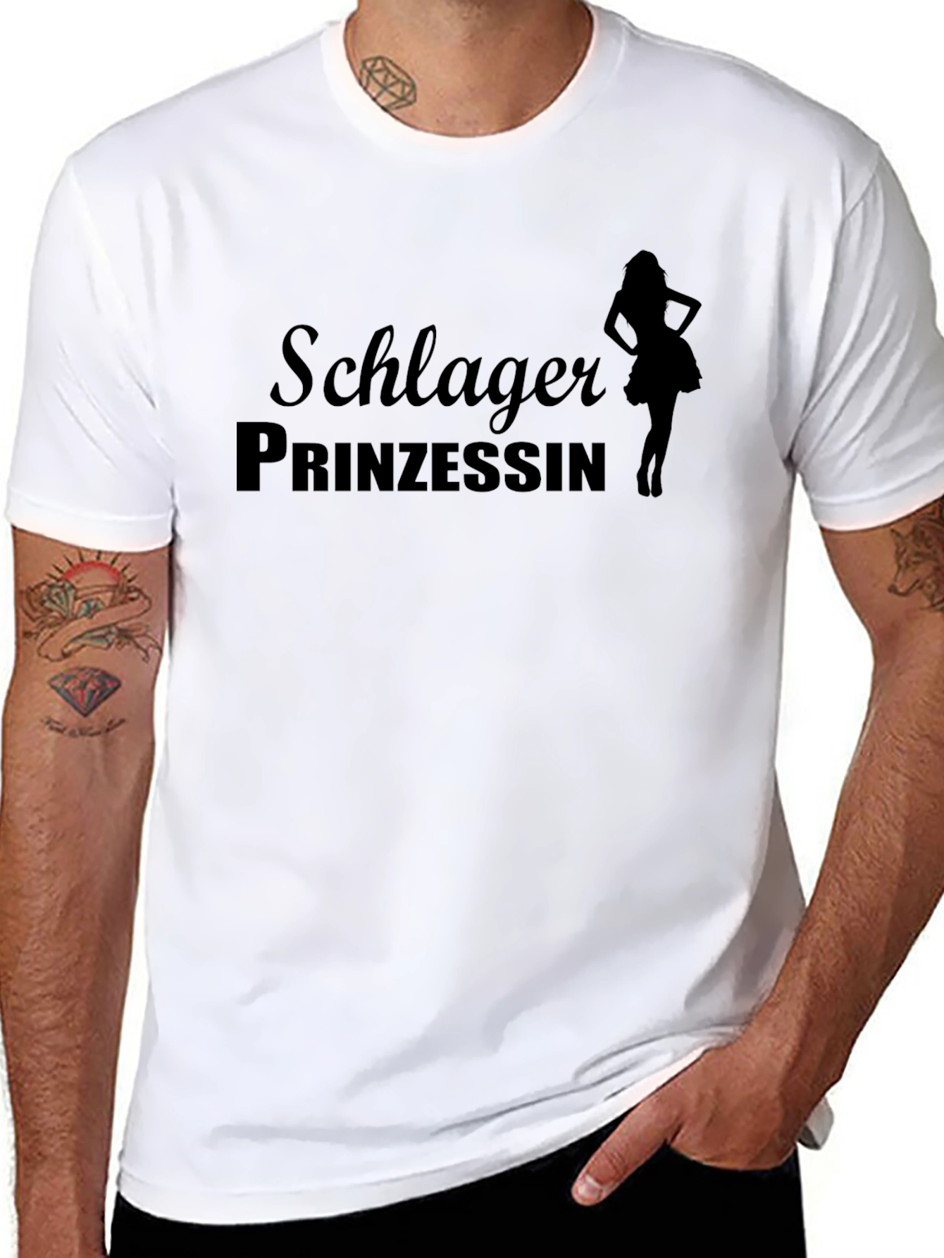 Schlager Prinzessin Black Graphic T-Shirt