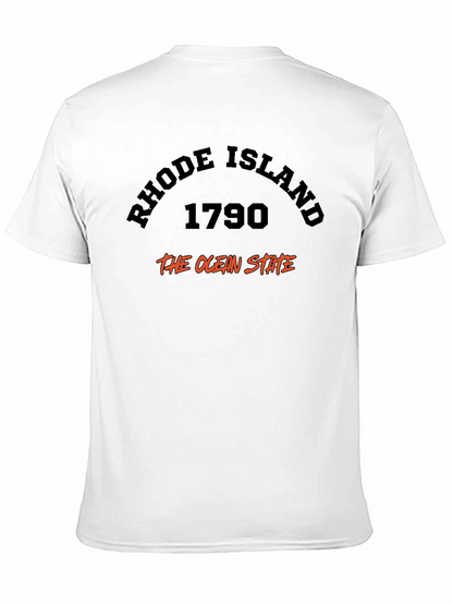 Rhode Island 1790 Ocean State Black T-Shirt