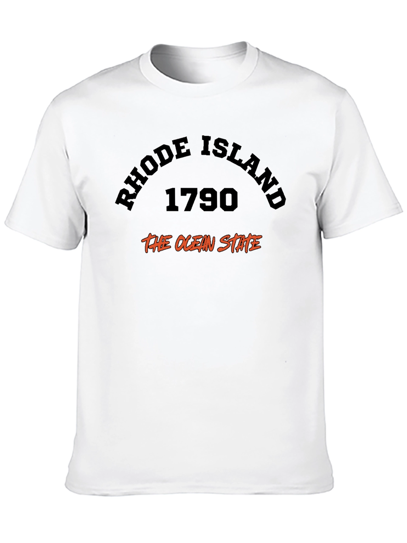 Rhode Island 1790 Ocean State Black T-Shirt