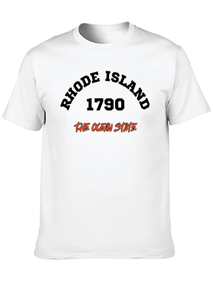 Rhode Island 1790 Ocean State Black T-Shirt