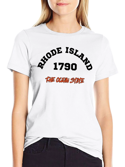 Rhode Island 1790 Ocean State Black T-Shirt