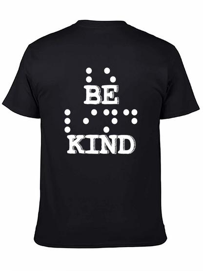 Be Kind Braille Print Black T-Shirt