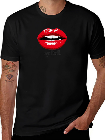 Girl Talk Lips Graphic Tee - Bold Statement Shirt