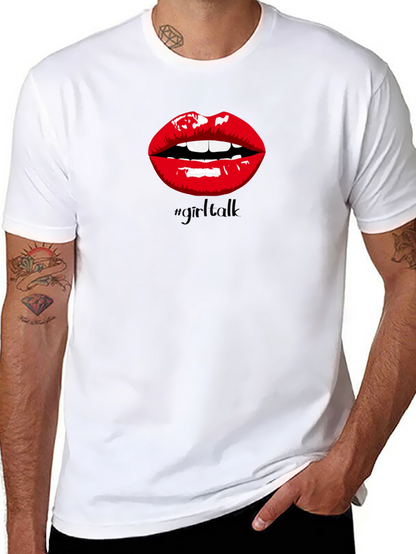 Girl Talk Lips Graphic Tee - Bold Statement Shirt