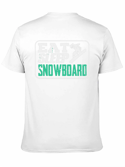 Eat Sleep Snowboard T-Shirt - Fun Graphic Tee