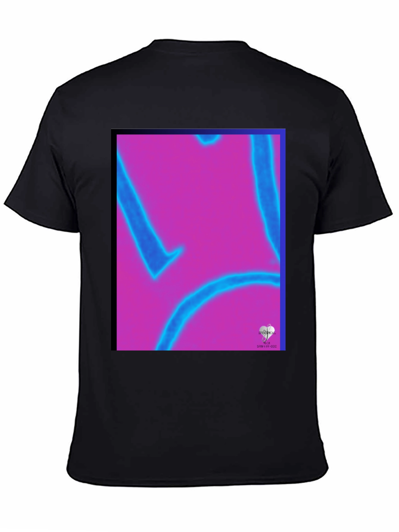 Abstract Graphic Print Black Tee