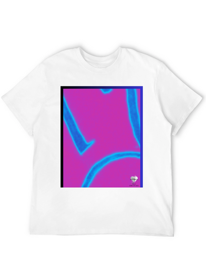 Abstract Graphic Print Black Tee