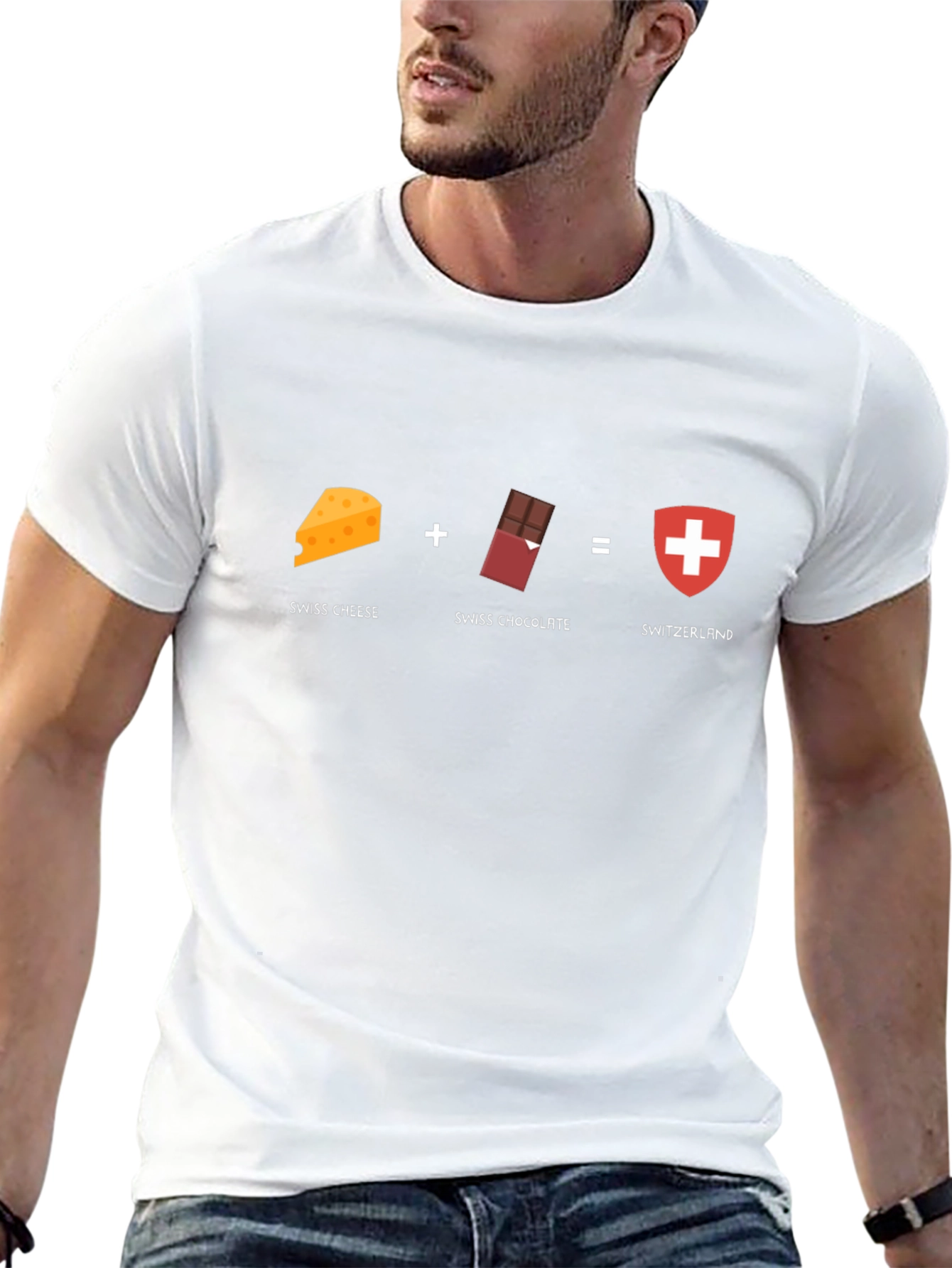 Switzerland Swiss Cheese Chocolate T-Shirt