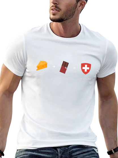Switzerland Swiss Cheese Chocolate T-Shirt