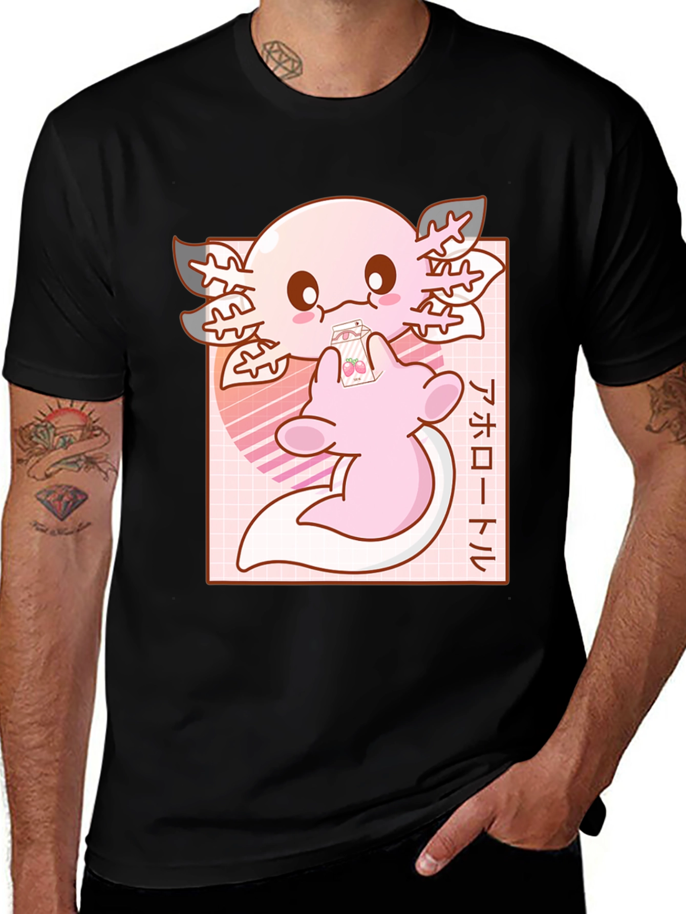 Axolotl Kawaii Anime T-Shirt