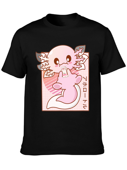 Axolotl Kawaii Anime T-Shirt