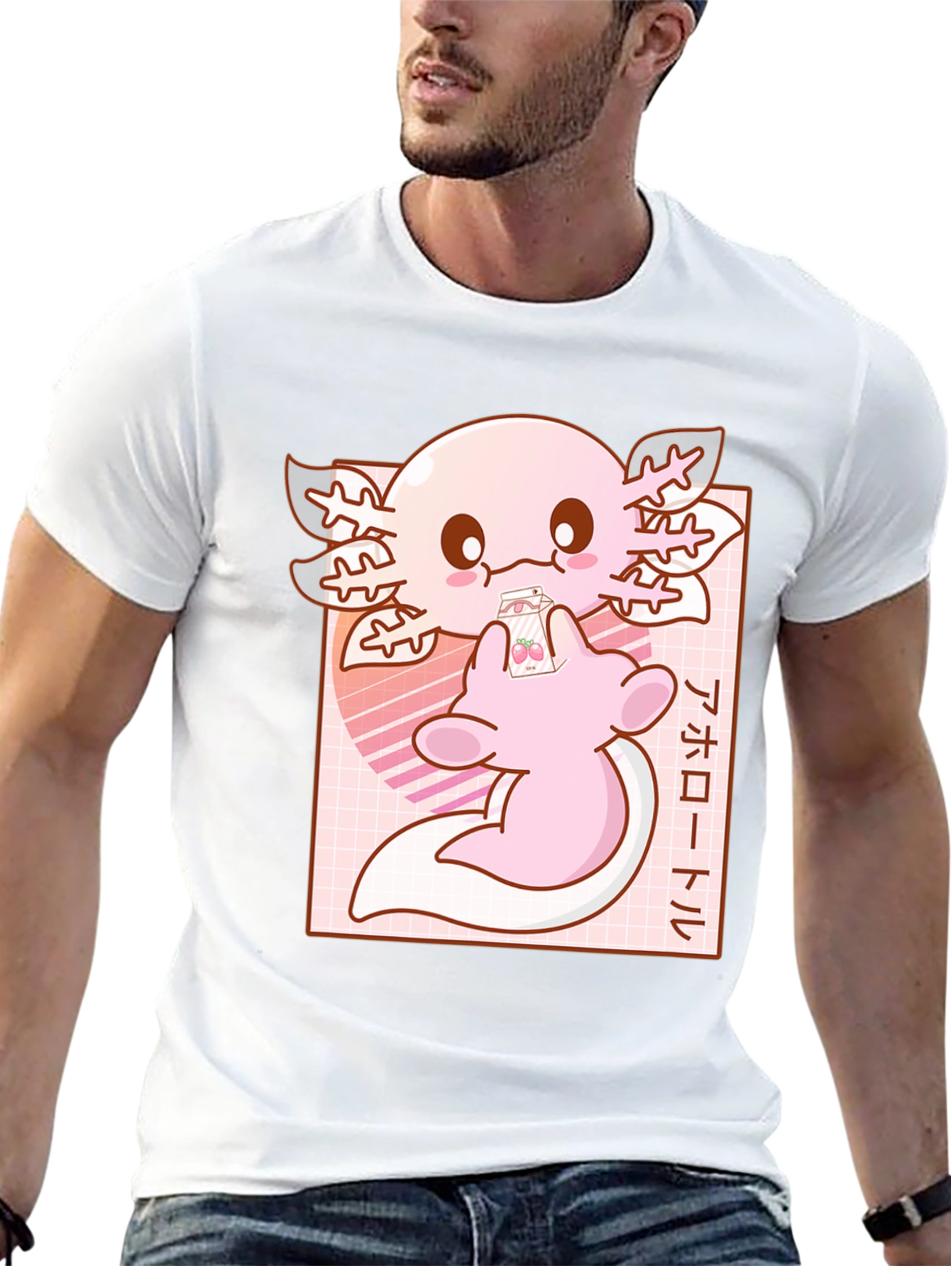 Axolotl Kawaii Anime T-Shirt