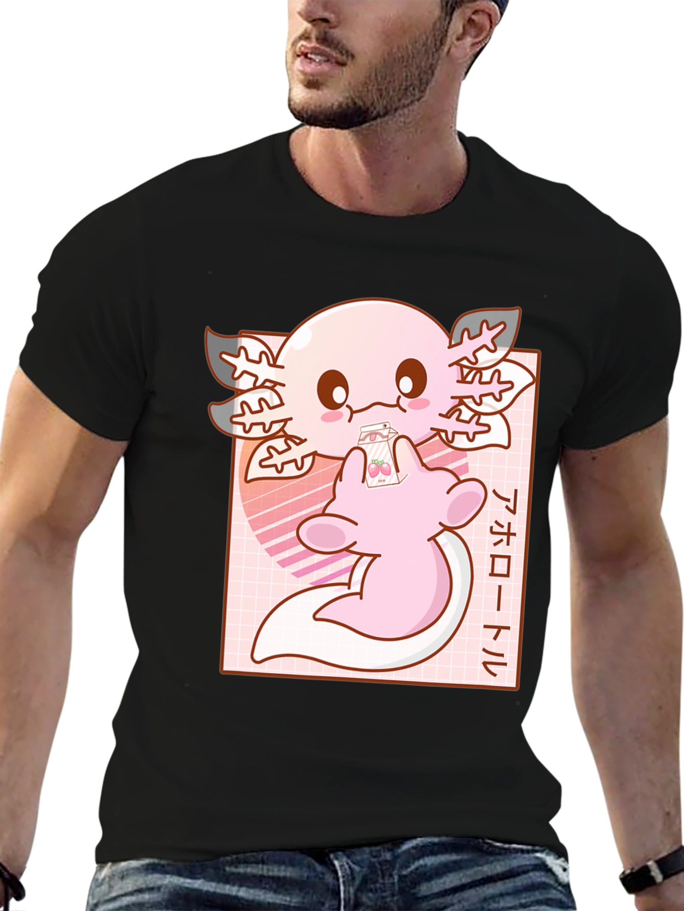 Axolotl Kawaii Anime T-Shirt